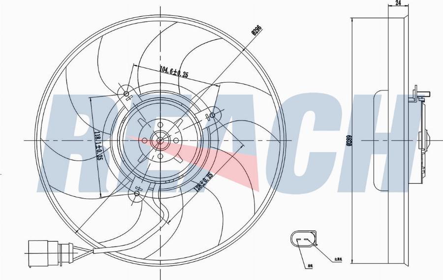 REACH 1.51.12158 - Ventilateur, refroidissement du moteur cwaw.fr