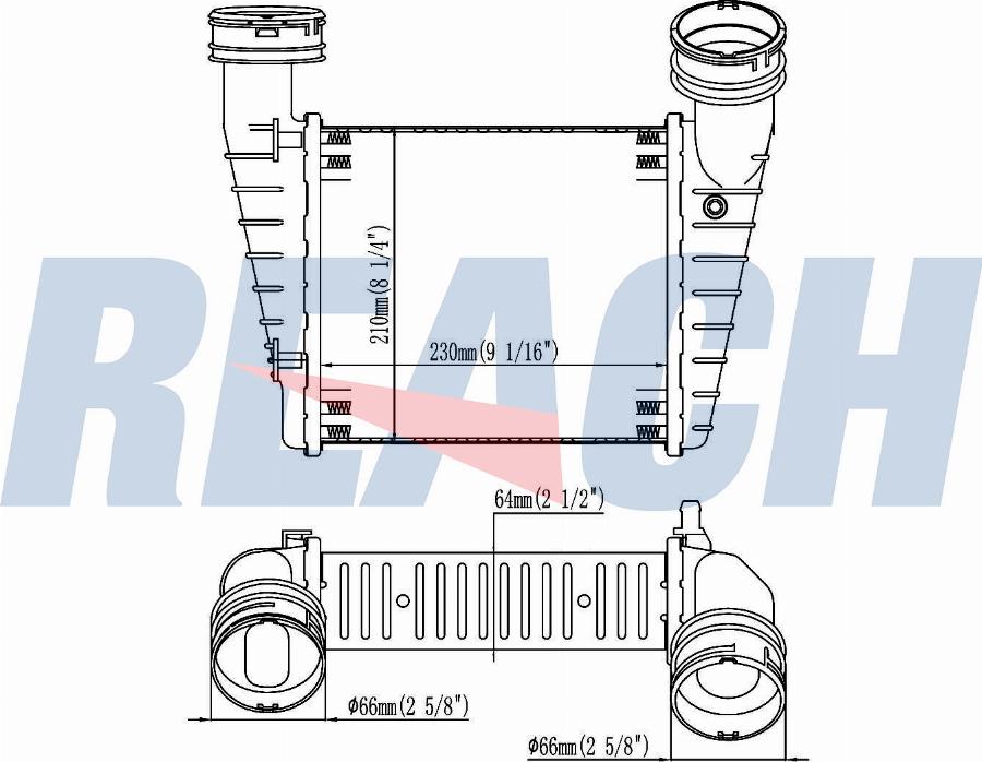 REACH 1.61.1592.4G - Intercooler, échangeur cwaw.fr