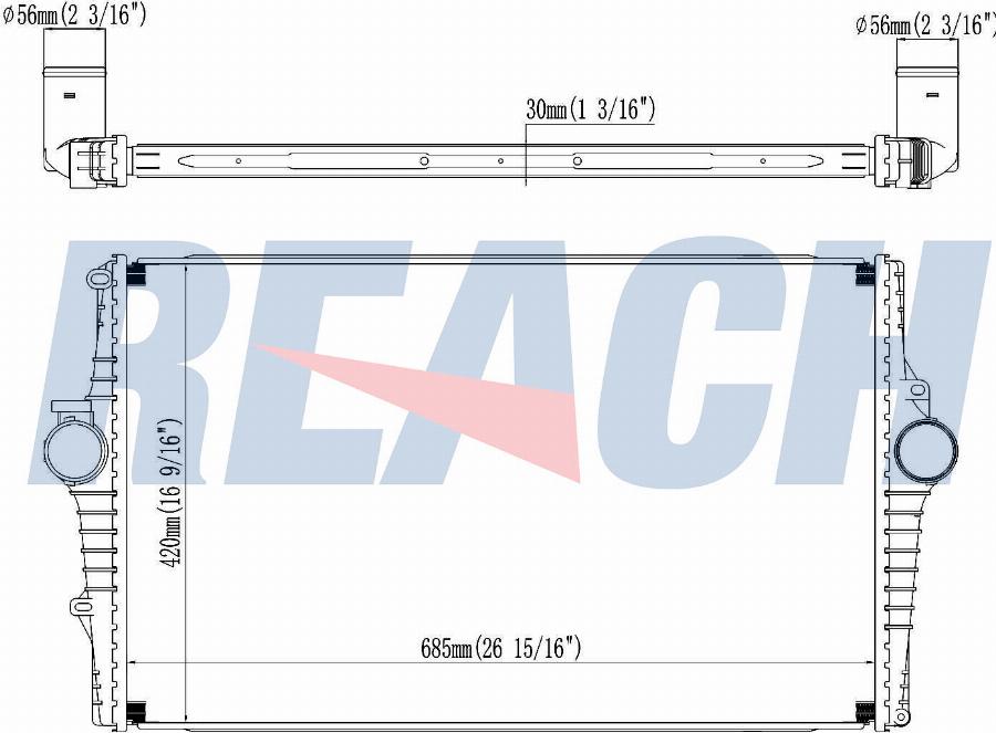 REACH 1.61.1637.4G - Intercooler, échangeur cwaw.fr