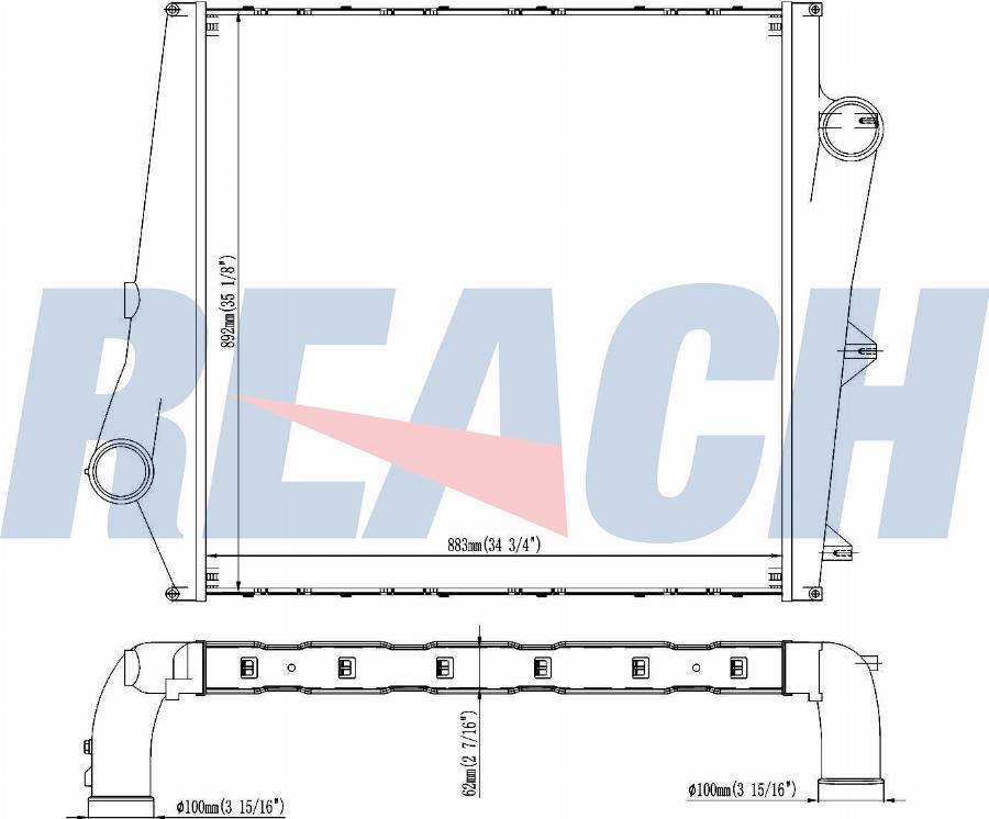 REACH 1.61.1146.2L - Intercooler, échangeur cwaw.fr