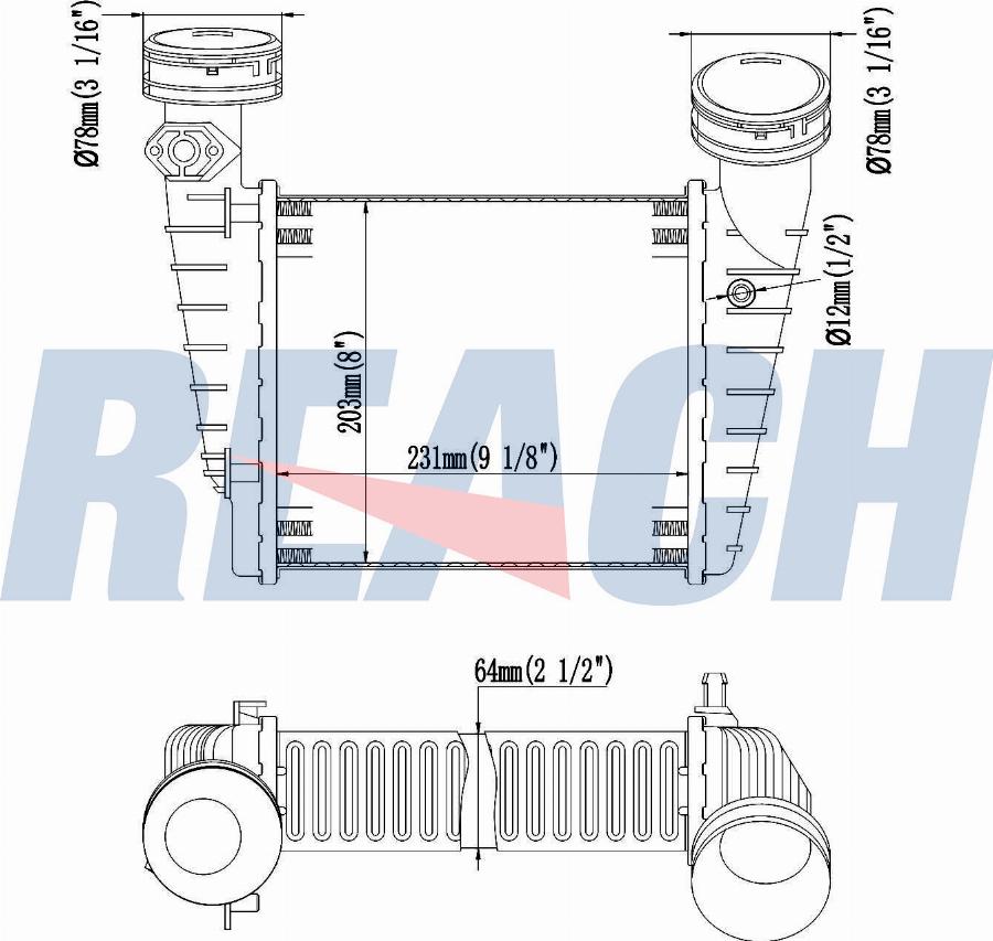 REACH 1.61.1113.4 - Intercooler, échangeur cwaw.fr