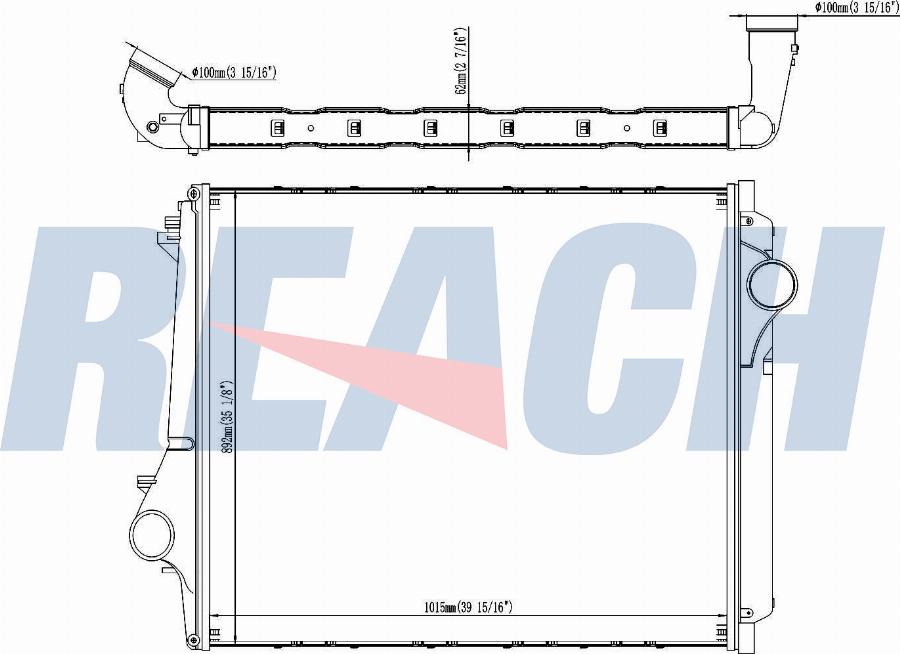 REACH 1.61.1319.2L - Intercooler, échangeur cwaw.fr