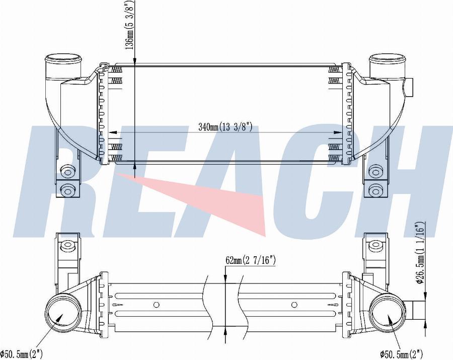 REACH 1.61.2330.4G - Intercooler, échangeur cwaw.fr