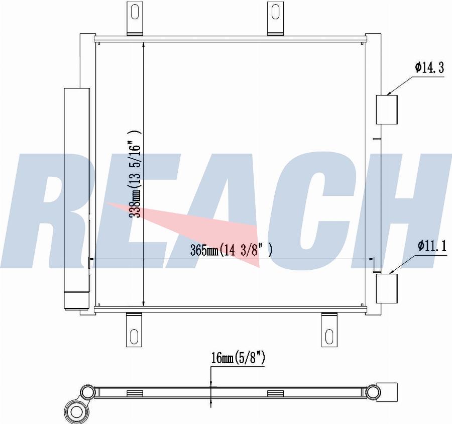 REACH 1.30.9828.PD - Condensateur, climatisation cwaw.fr