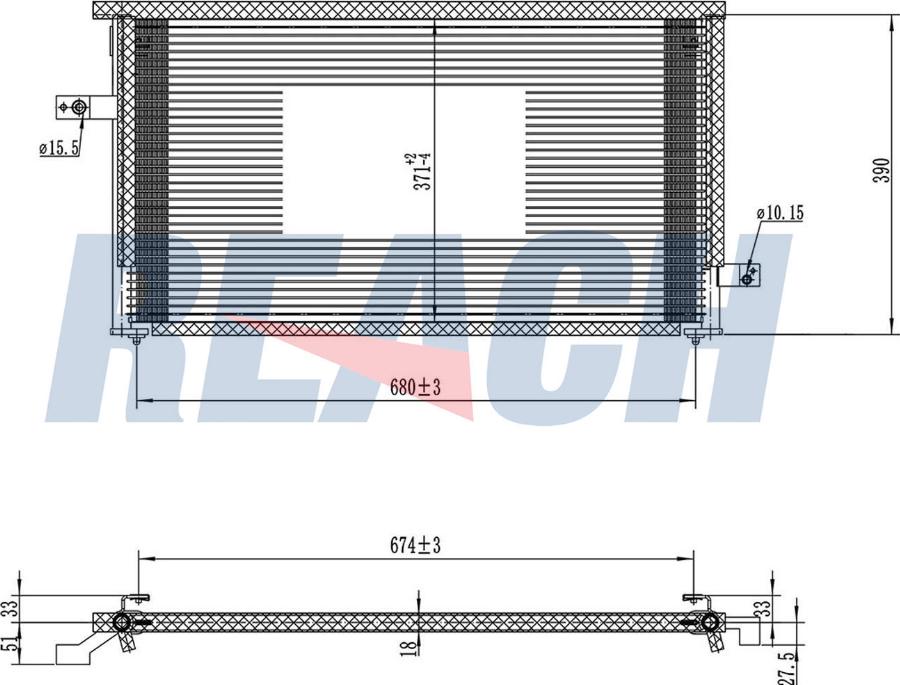 REACH 1.31.4697.P - Condensateur, climatisation cwaw.fr