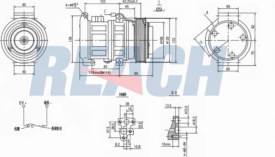 REACH 1.74.10024 - Compresseur, climatisation cwaw.fr