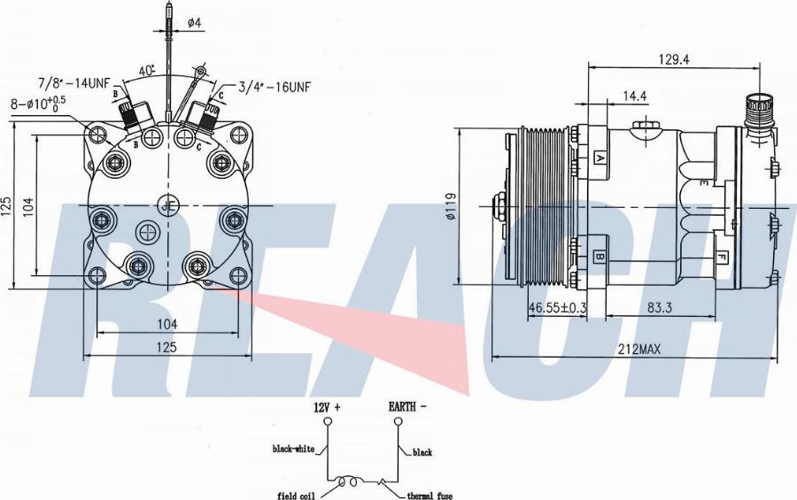 REACH 1.74.20941 - Compresseur, climatisation cwaw.fr