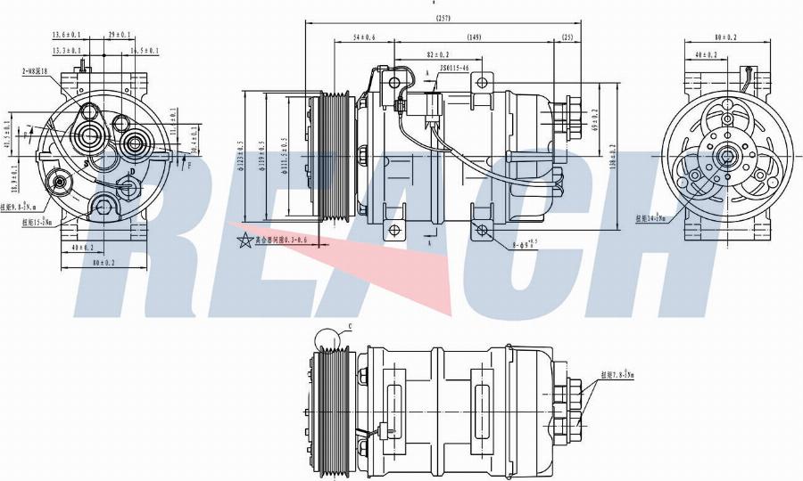 REACH 1.74.20463 - Compresseur, climatisation cwaw.fr