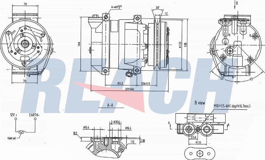 REACH 1.74.20473 - Compresseur, climatisation cwaw.fr