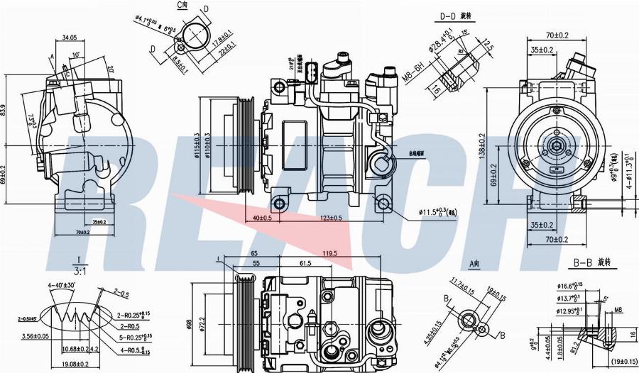 REACH 1.74.20558 - Compresseur, climatisation cwaw.fr