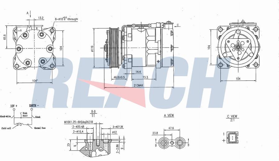 REACH 1.74.20500 - Compresseur, climatisation cwaw.fr