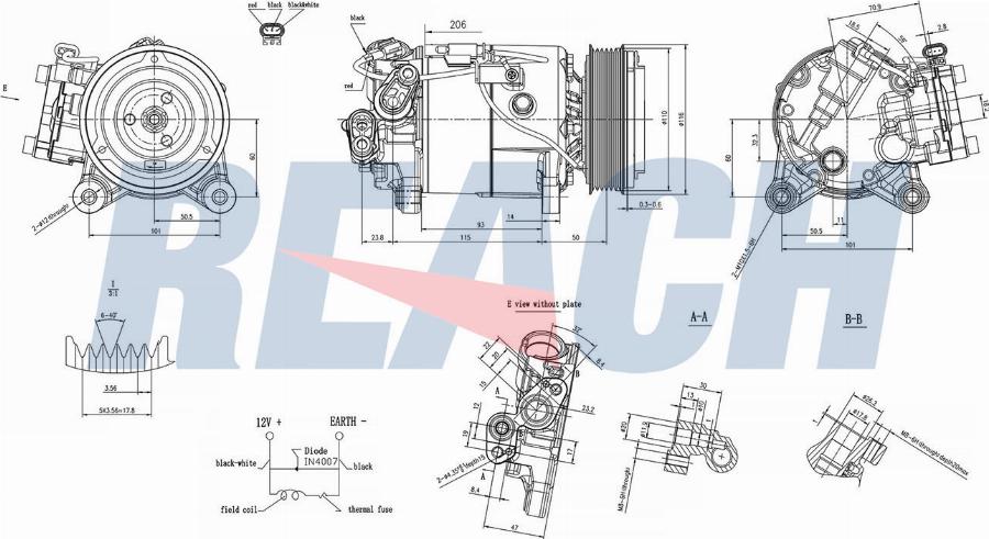 REACH 1.74.20522 - Compresseur, climatisation cwaw.fr