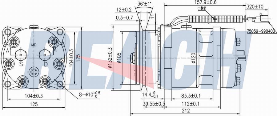 REACH 1.74.20850 - Compresseur, climatisation cwaw.fr