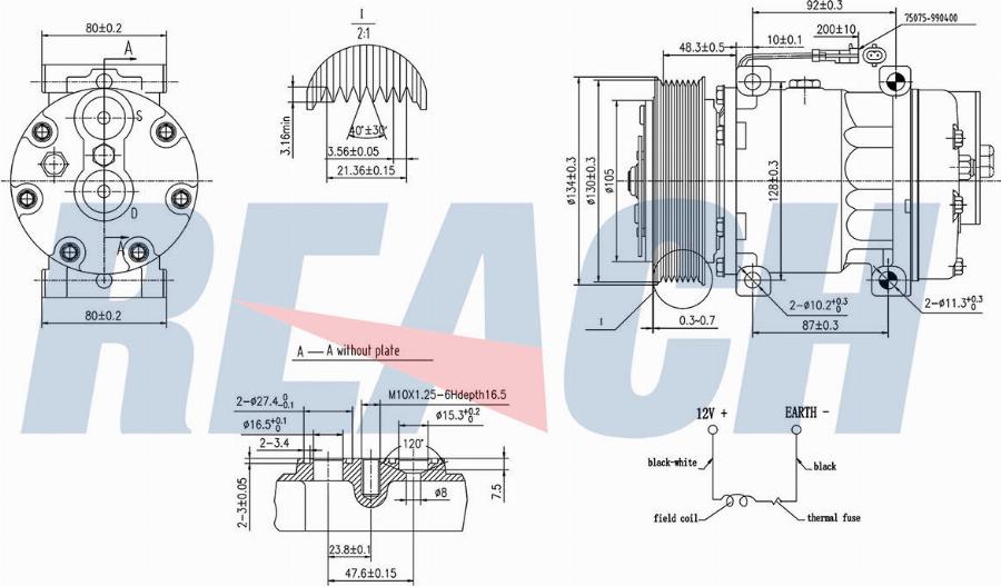 REACH 1.74.20353 - Compresseur, climatisation cwaw.fr