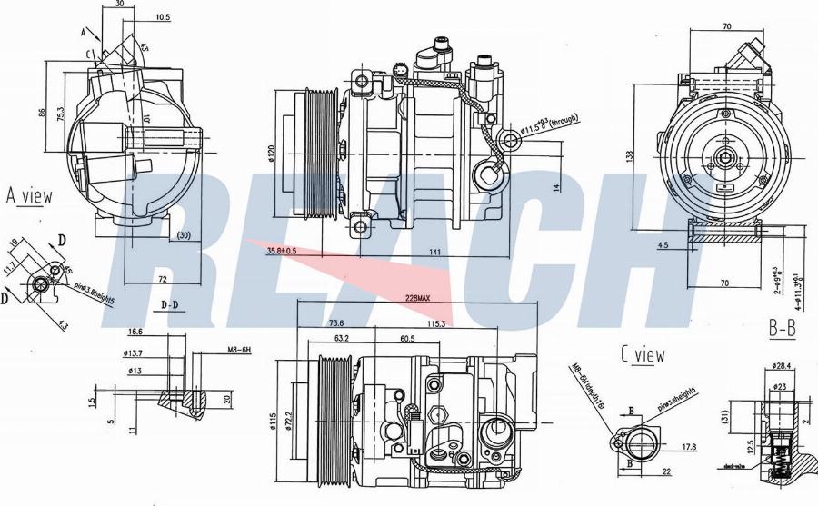 REACH 1.74.21855 - Compresseur, climatisation cwaw.fr