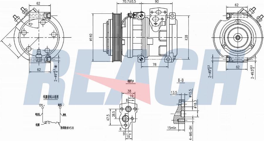 REACH 1.74.21332 - Compresseur, climatisation cwaw.fr