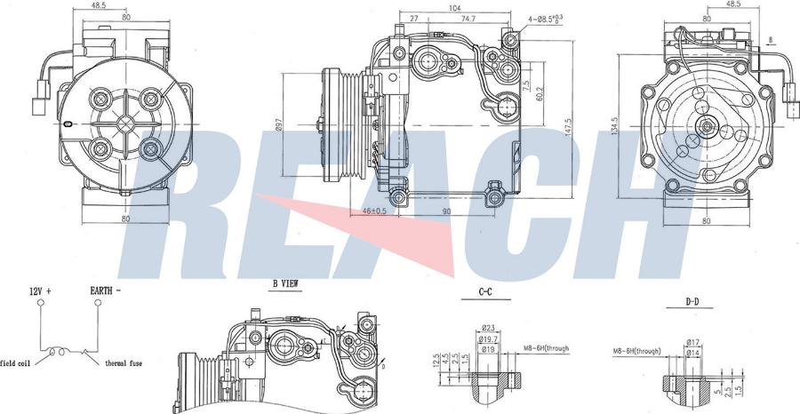 REACH 1.74.22025 - Compresseur, climatisation cwaw.fr