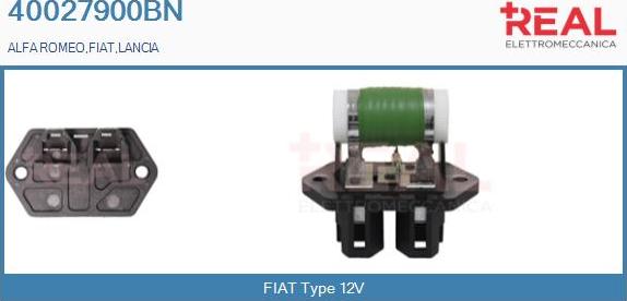 REAL 40027900BN - Résistance de série, moteur électrique-ventilateur du radiat cwaw.fr