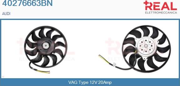 REAL 40276663BN - Ventilateur, refroidissement du moteur cwaw.fr