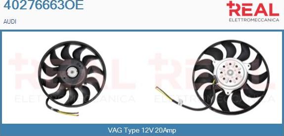 REAL 40276663OE - Ventilateur, refroidissement du moteur cwaw.fr