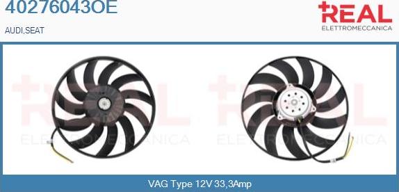 REAL 40276043OE - Ventilateur, refroidissement du moteur cwaw.fr