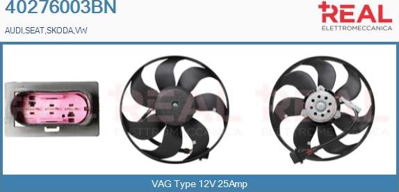 REAL 40276003BN - Ventilateur, refroidissement du moteur cwaw.fr