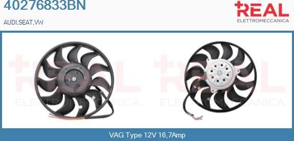 REAL 40276833BN - Ventilateur, refroidissement du moteur cwaw.fr