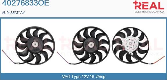 REAL 40276833OE - Ventilateur, refroidissement du moteur cwaw.fr