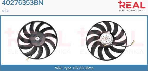 REAL 40276353BN - Ventilateur, refroidissement du moteur cwaw.fr