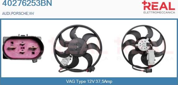 REAL 40276253BN - Ventilateur, refroidissement du moteur cwaw.fr