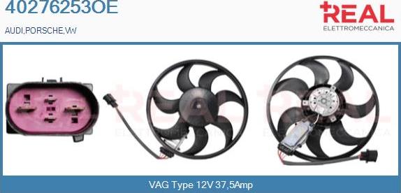 REAL 40276253OE - Ventilateur, refroidissement du moteur cwaw.fr