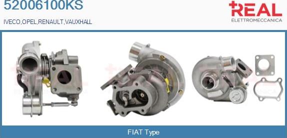 REAL 52006100KS - Turbocompresseur, suralimentation cwaw.fr