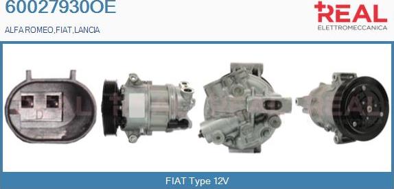 REAL 60027930OE - Compresseur, climatisation cwaw.fr