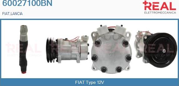 REAL 60027100BN - Compresseur, climatisation cwaw.fr