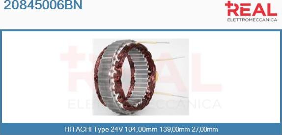 REAL 20845006BN - Stator, alternateur cwaw.fr