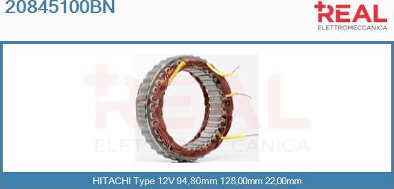 REAL 20845100BN - Stator, alternateur cwaw.fr