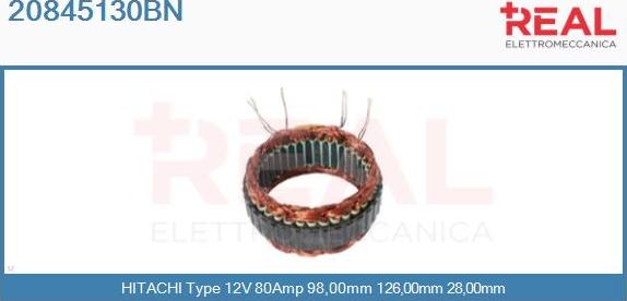 REAL 20845130BN - Stator, alternateur cwaw.fr