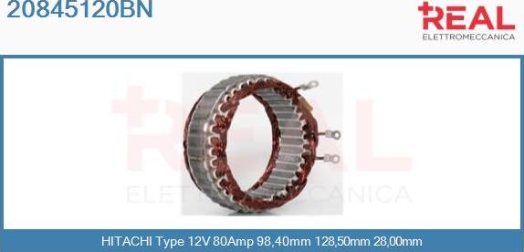 REAL 20845120BN - Stator, alternateur cwaw.fr