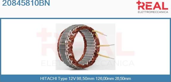 REAL 20845810BN - Stator, alternateur cwaw.fr