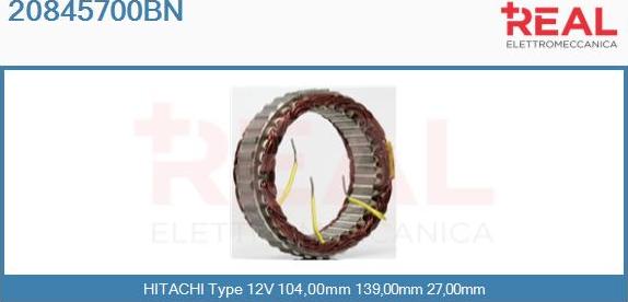 REAL 20845700BN - Stator, alternateur cwaw.fr