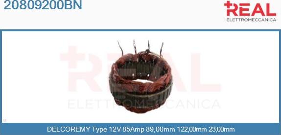 REAL 20809200BN - Stator, alternateur cwaw.fr