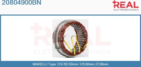 REAL 20804900BN - Stator, alternateur cwaw.fr