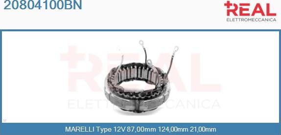 REAL 20804100BN - Stator, alternateur cwaw.fr