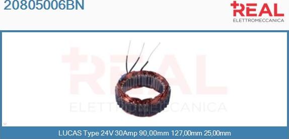 REAL 20805006BN - Stator, alternateur cwaw.fr