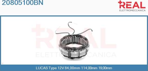 REAL 20805100BN - Stator, alternateur cwaw.fr