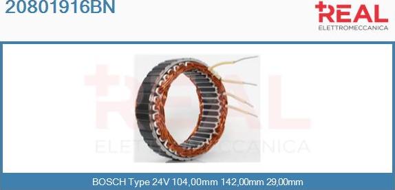 REAL 20801916BN - Stator, alternateur cwaw.fr