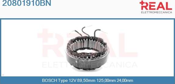 REAL 20801910BN - Stator, alternateur cwaw.fr