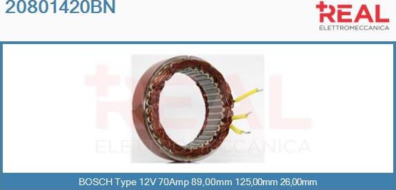 REAL 20801420BN - Stator, alternateur cwaw.fr