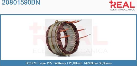 REAL 20801590BN - Stator, alternateur cwaw.fr