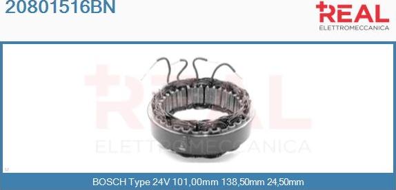 REAL 20801516BN - Stator, alternateur cwaw.fr